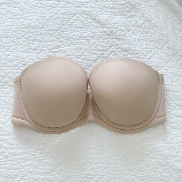 Wacoal 854119 Red Carpet Strapless Underwire Bra Size 38DD Sand EUC - Picture 3 of 10